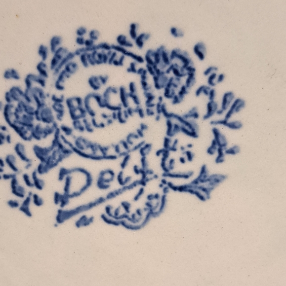 2 Ridgway Ironstone Meadowsweet Blue Plates Staffordshire England. - Picture 8 of 8